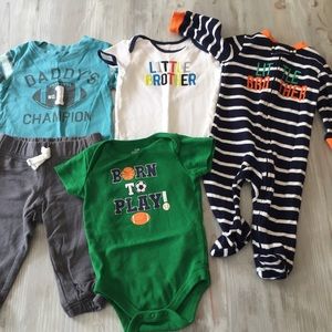 5 Piece 6-9 Months Little Brother Sport Outfits
